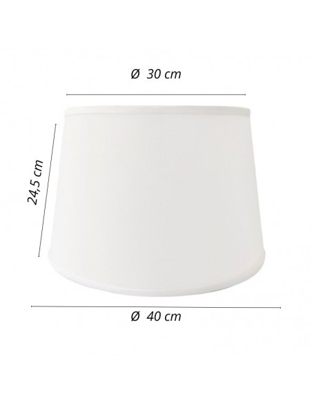 PANTALLA VELADOR CONICA 30X40X24 LISO BLANCO