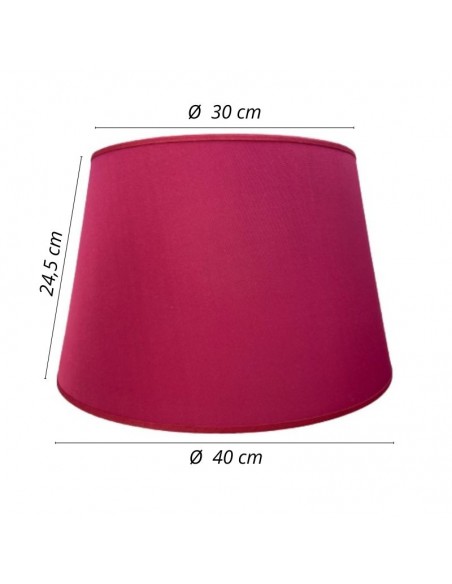 PANTALLA VELADOR CONICA 30X40X24 LISO BORDO