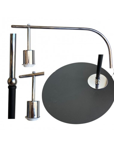 LAMPARA DE PIE CAÑO CUADRADO DOBLADO NEGRO...