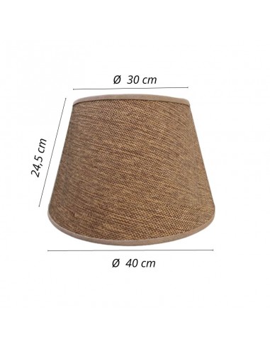 PANTALLA VELADOR CONICA 30X40X24 ALPILLERA OCRE