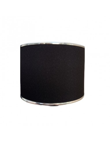 PANTALLA VELADOR CILINDRO 20X14 LISO NEGRO CROMO