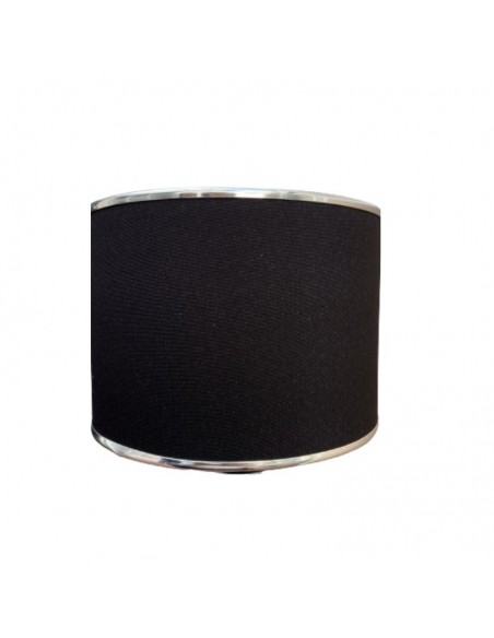 PANTALLA VELADOR CILINDRO 20X14 LISO NEGRO CROMO