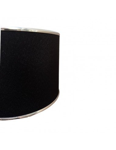 PANTALLA VELADOR CILINDRO 20X14 LISO NEGRO CROMO