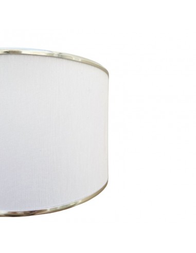 PANTALLA VELADOR CILINDRO 20X14 LISO BLANCO CROMO