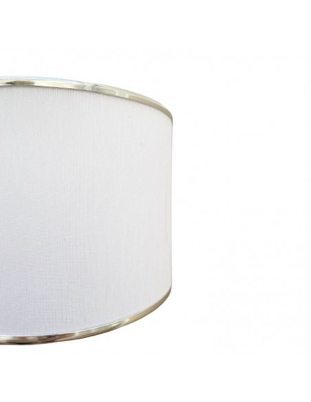 PANTALLA VELADOR CILINDRO 20X14 LISO BLANCO CROMO