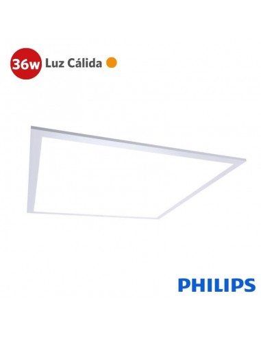 PANEL EMBUTIR LED PHILIPS CUADRADO 36W LUZ CALIDA 60CM