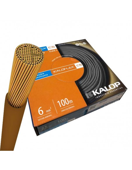 CABLE UNIPOLAR IRAM CAT5 6 MM (100MTS) MARRON