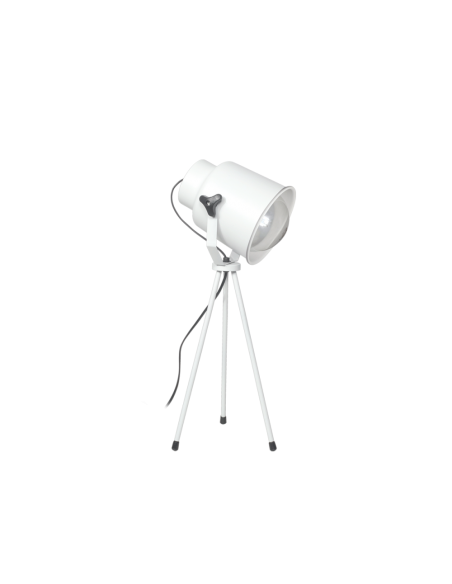 LAMPARA DE MESA TRELEW TRIPODE BLANCO TEXTURADO