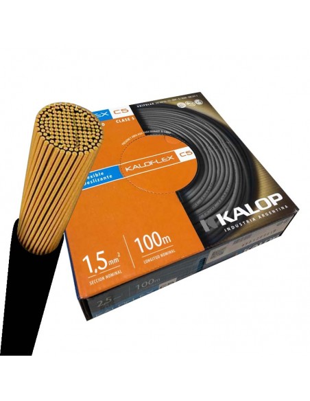 CABLE UNIPOLAR IRAM CAT5 1,5 MM (100MTS) NEGRO