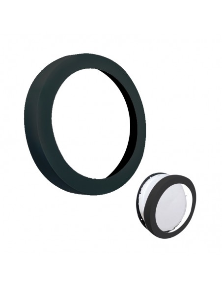 ARO P/PLAFON LED REDONDO PVC NEGRO