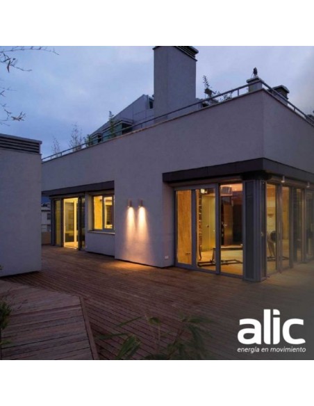 APLIQUE UNIDIRECCIONAL CURVO 1 LUZ GU10 NEGRO ALIC