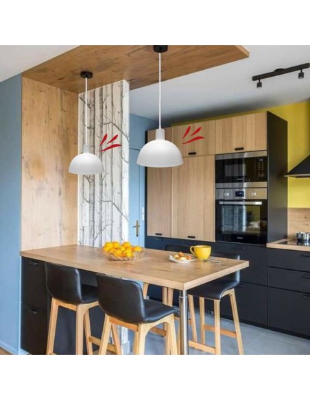 COLGANTE PAVODA 17CMS E27 BLANCO