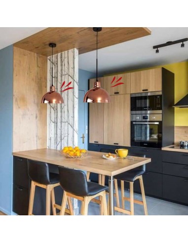 COLGANTE PAVODA 17CMS E27 COBRE