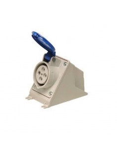 BASE IND.STECK EXT.HEMBRA  32A IP44 3P+N+T AZUL