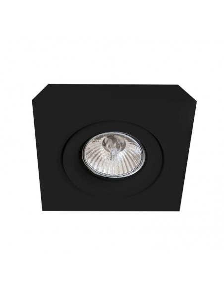 SPOT SEMI EMBUTIR DICRO MOVIL C/ ZOCALO CUADRADO NEGRO TEXT