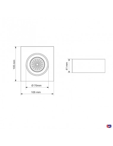 SPOT SEMI EMBUTIR DICRO MOVIL C/ ZOCALO...