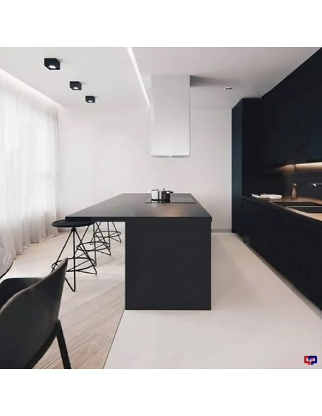 SPOT SEMI EMBUTIR DICRO MOVIL C/ ZOCALO CUADRADO NEGRO TEXT