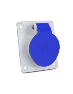 BASE IND.STECK EMB.HEMBRA  32A IP44 2P+T AZUL