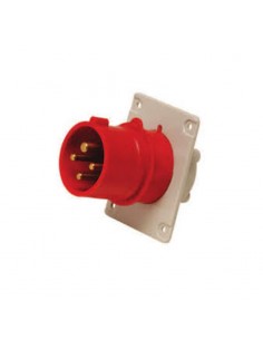 BASE IND.STECK EMB.MACHO  16A IP44 3P+N+T ROJ