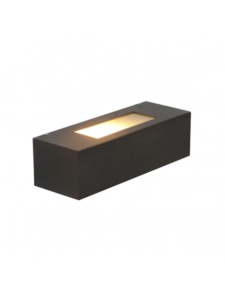 APLIQUE UNIDIRECCIONAL RECTANG 2001 1 LUZ E27 NEGRO