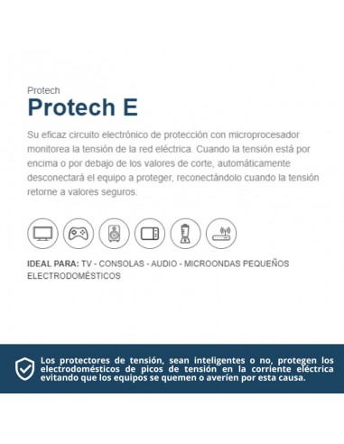 PROTECTOR TENSION ENCHUFABLE PROTECH E 2100W...