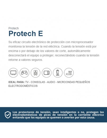 PROTECTOR TENSION ENCHUFABLE PROTECH E 2100W 10A TRV