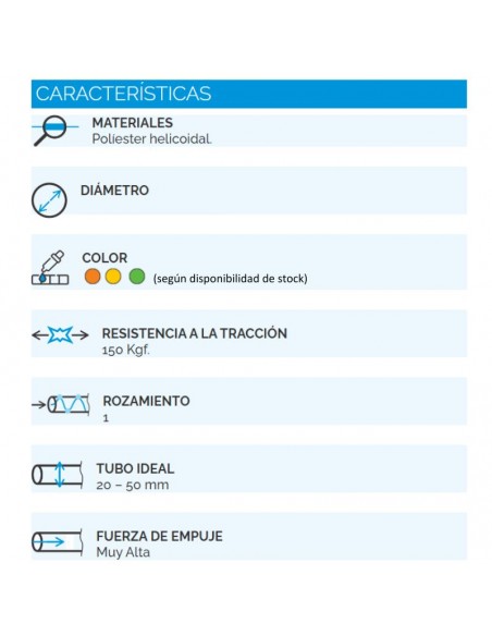 CINTA PASACABLE VIYILANT HELICOIDAL 3,2MM  15MTS