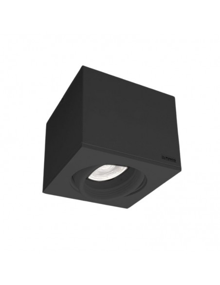 PLAFON DICRO PUNTO QUB CARDANICO NEGRO ALUMINIO