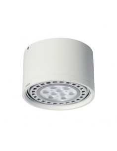 PLAFON AR111 PUNTO TUBA BLANCO ALUMINIO