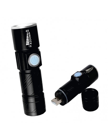 LINTERNA LED 3W RECARGABLE USB