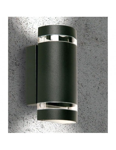 APLIQUE ODA II 2 LUCES GU10 NEGRO TEXTURADO CANDIL