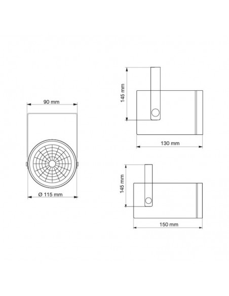 CABEZAL AR111 CILINDRICO PLATIL 1010