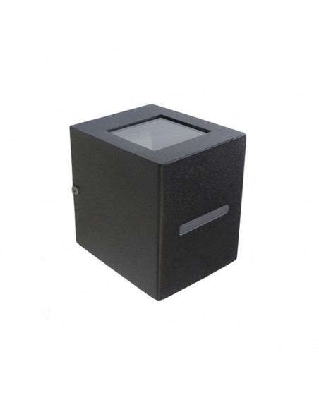 APLIQUE BIDIRECCIONAL CUBO 1004 1 LUZ G9 NEGRO C/ LUCERA