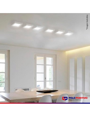 PLAFON LED CUADRADO 12W LUZ FRIA 6000K  BLANCO