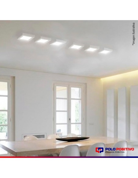 PLAFON LED CUADRADO 12W LUZ FRIA 6000K  BLANCO