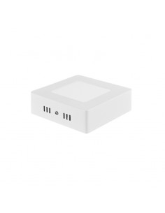 PLAFON LED 6W APLICAR PANEL LUZ FRIA CUADRADO BLANCO 12CM
