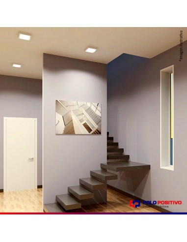 PLAFON LED 6W APLICAR PANEL LUZ FRIA CUADRADO...