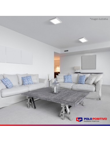 PLAFON LED CUADRADO 18W LUZ FRIA 6000K  BLANCO