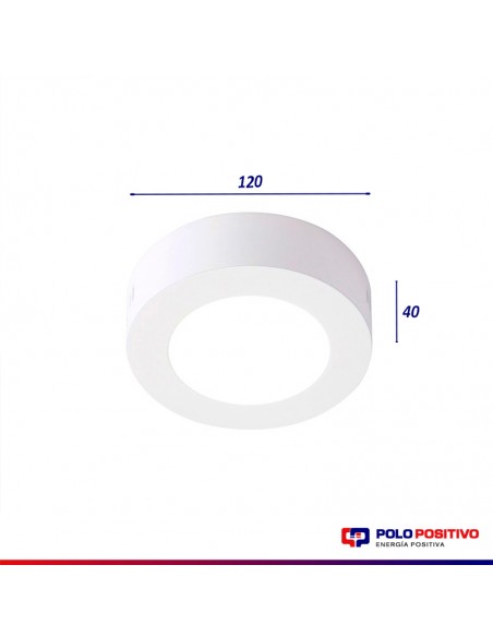 PLAFON LED REDONDO 6W LUZ FRIA 6000K  BLANCO