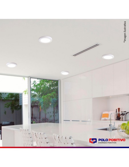 PLAFON LED REDONDO 18W LUZ FRIA 6000K  BLANCO