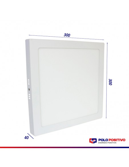 PLAFON LED CUADRADO 24W LUZ CALIDA 3000K BLANCO