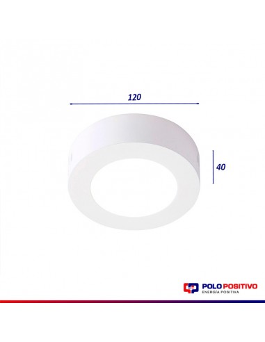 PLAFON LED REDONDO 6W LUZ CALIDA 3000K BLANCO