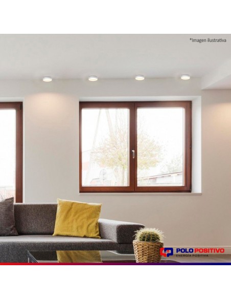 PLAFON LED REDONDO 6W LUZ CALIDA 3000K BLANCO