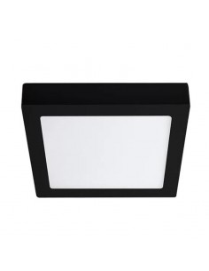 PLAFON LED CUADRADO NEGRO 24W LUZ CALIDA