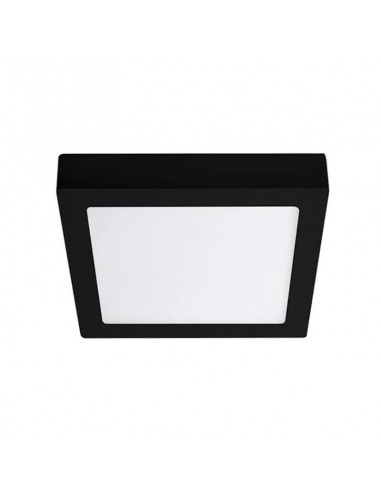 PLAFON LED CUADRADO NEGRO 18W LUZ FRIA