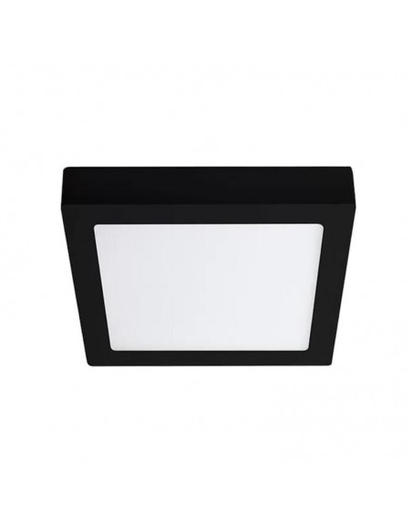 PLAFON LED CUADRADO NEGRO 18W LUZ FRIA