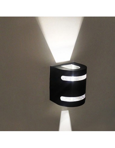 APLIQUE BIDIRECCIONAL CURVO 2 LUCES GU10 NEGRO...