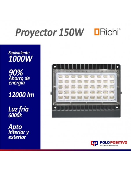 PROYECTOR LED RICHI 150W LUZ DIA 220V IP65 EXTERIOR