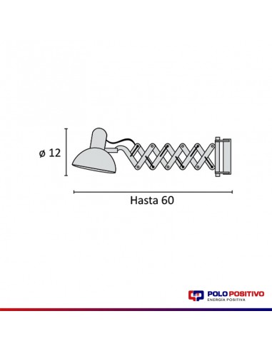 APLIQUE PARED CLASSIC E27 BLANCO EXTENSIBLE...