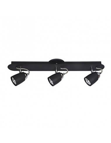 APLIQUE PARED KONUS 3 LUCES GU10 NEGRO